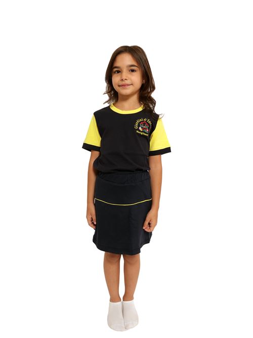 T-SHIRT MEZZA MANICA IL CAPITANO SCUOLA | A15319 15319BLU/GIALLO